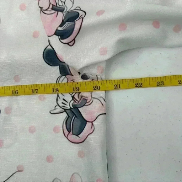 Minnie Mouse Women’s Long Sleeve White Pink Polka Dots Polyester Blouse Size M - Picture 4 of 10